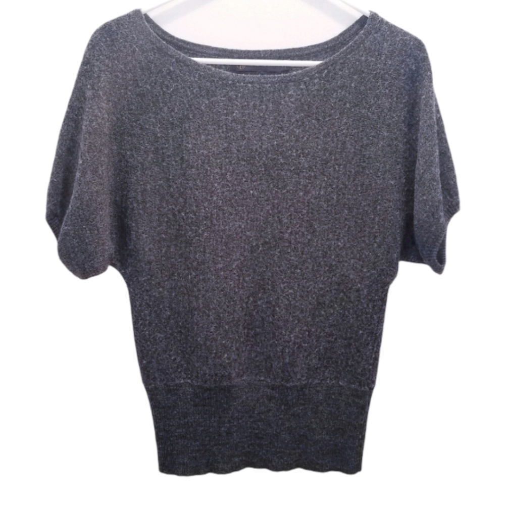 Outback Red Women's Size Small Sweater Wool Blend Cap Sleeves Gray Vintage